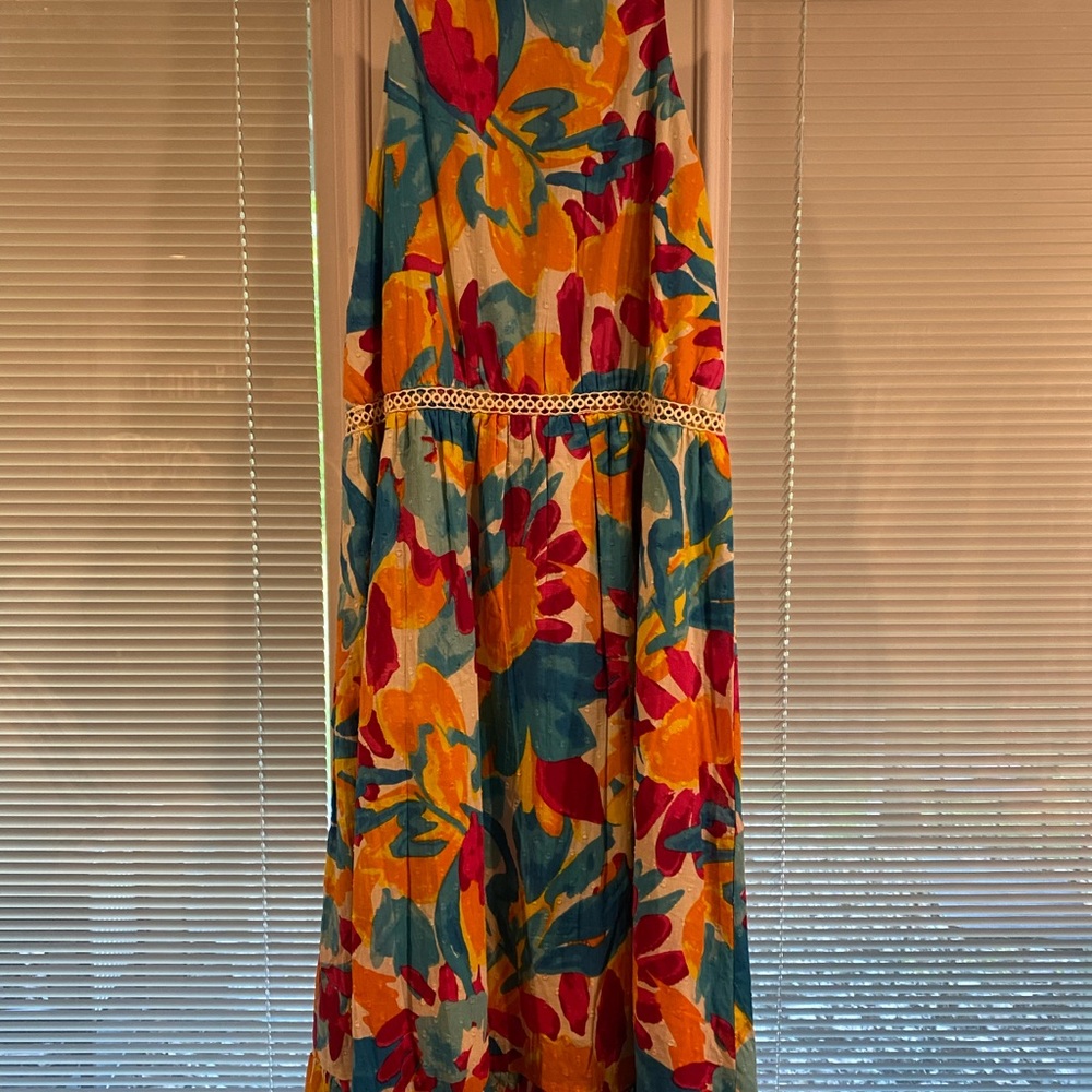 NWT Harlow & Rose bright Floral Midi Dress. Size XL - Picture 3 of 6